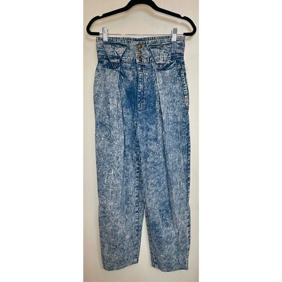 Vintage Cherokee Stone Acid Wash Jeans Retro 80’s-90’s Girlfriend Mom Blue Jeans - Picture 1 of 15